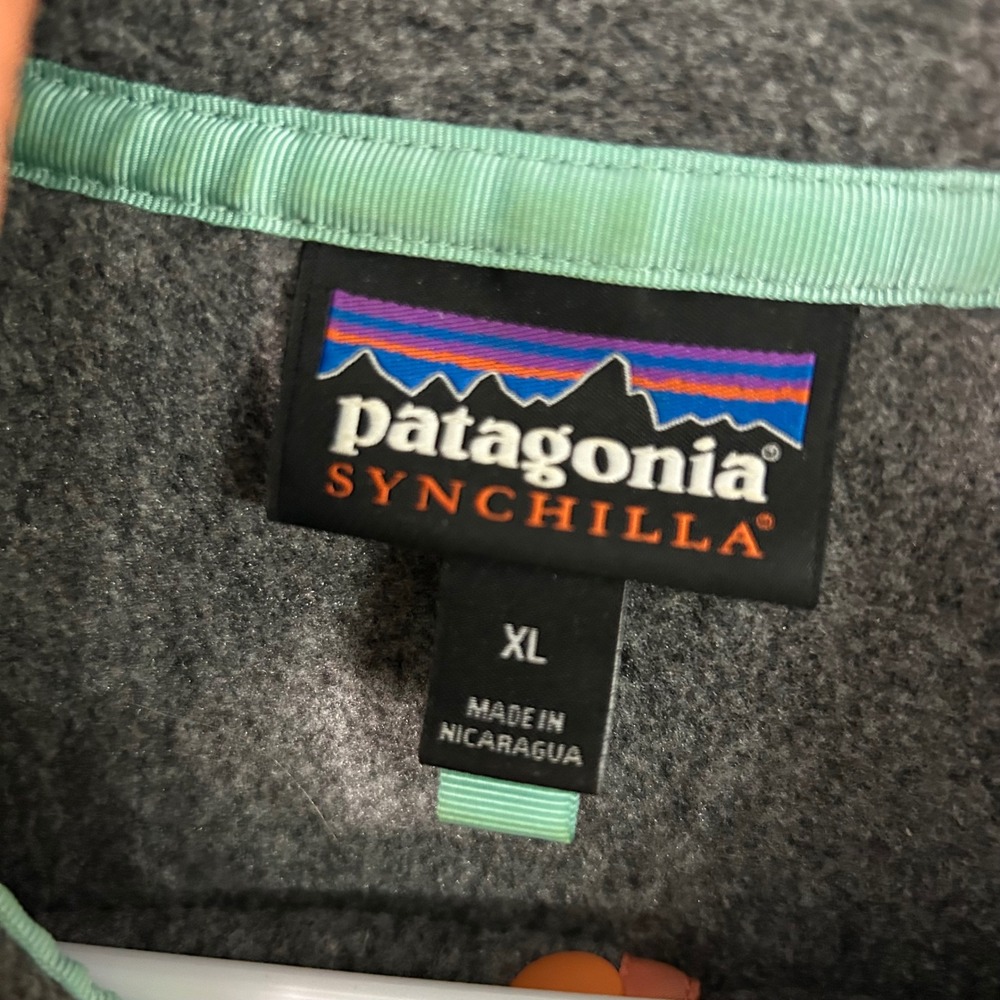 Patagonia Synchilla Snap-T Fleece Pullover Grey Womens XL cozy layer - Picture 4 of 8